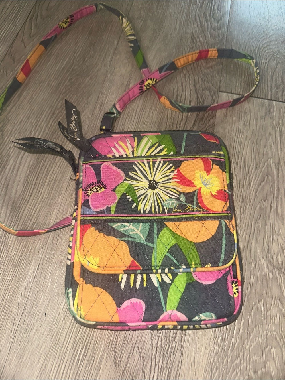 VERA BRADLEY Mini Hipster Crossbody Shoulder Bag JAZZY BLOOMS Purse